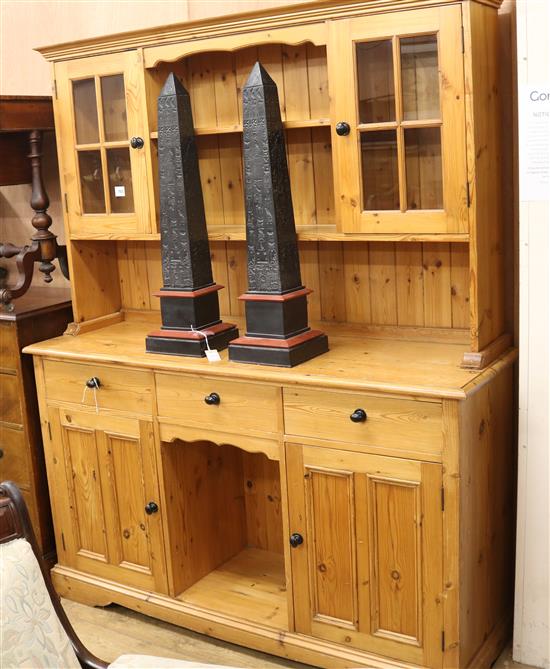 A modern pine dresser W.156cm